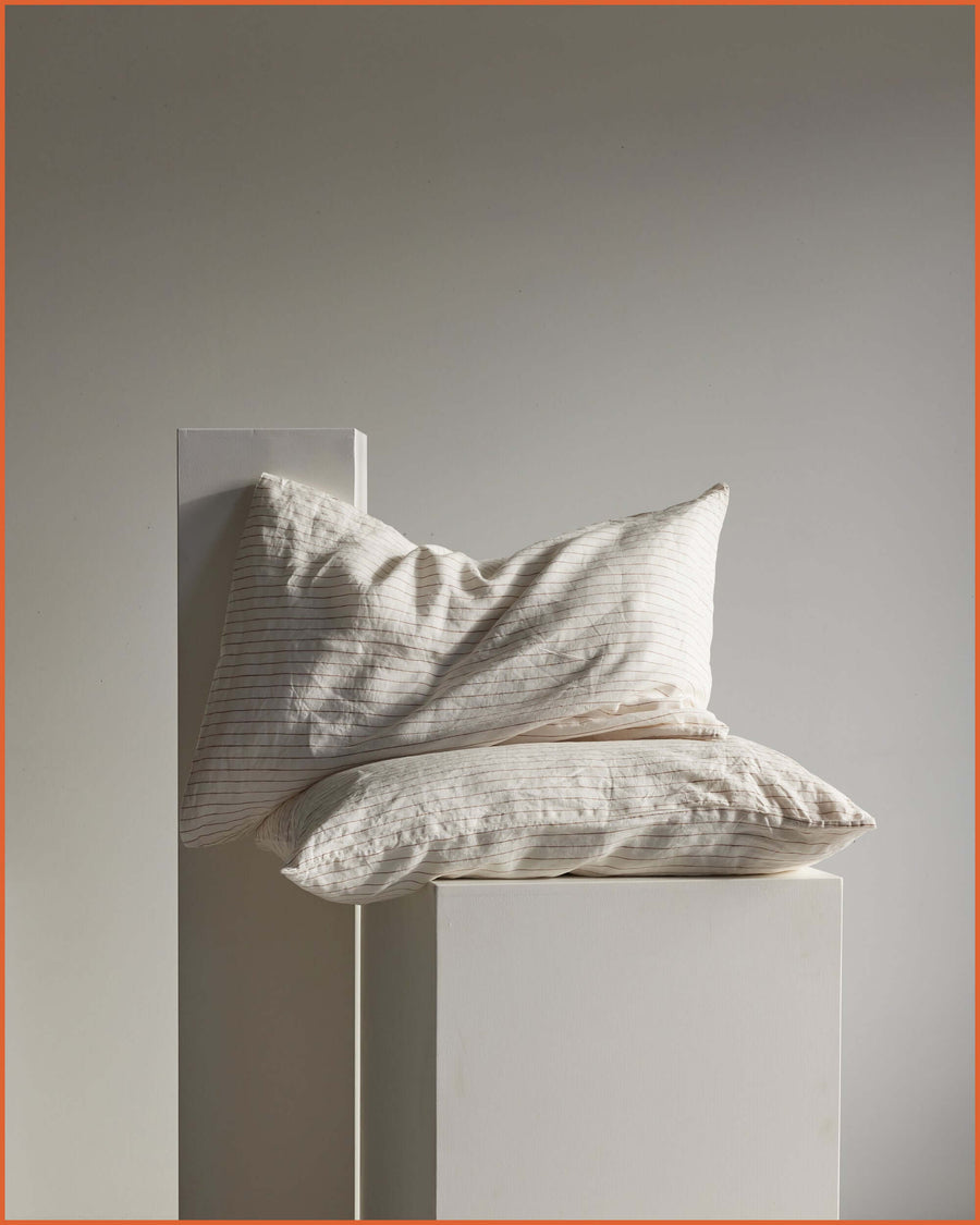 PILLOW SLIP SET · GINGER STRIPE