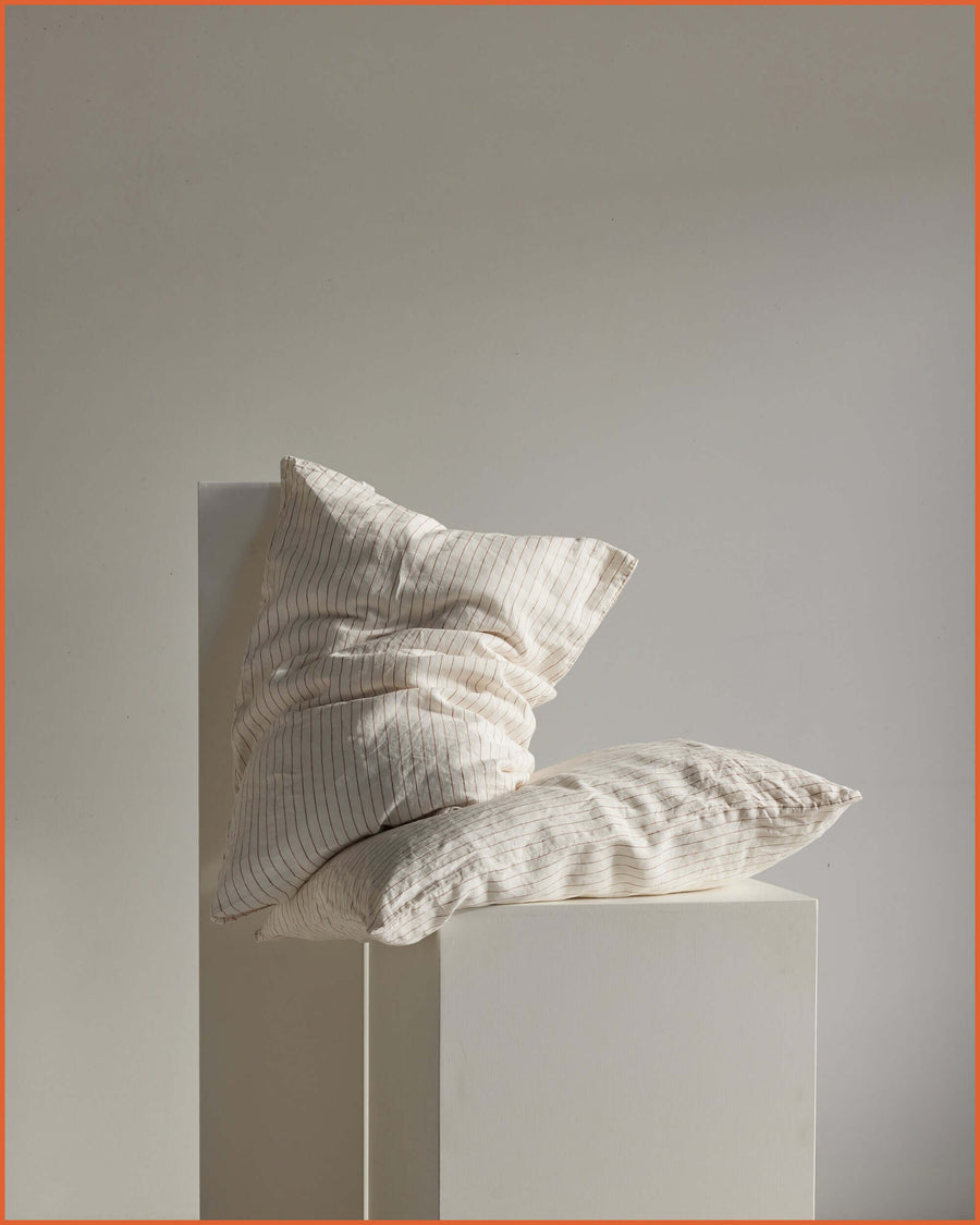 PILLOW SLIP SET · GINGER STRIPE