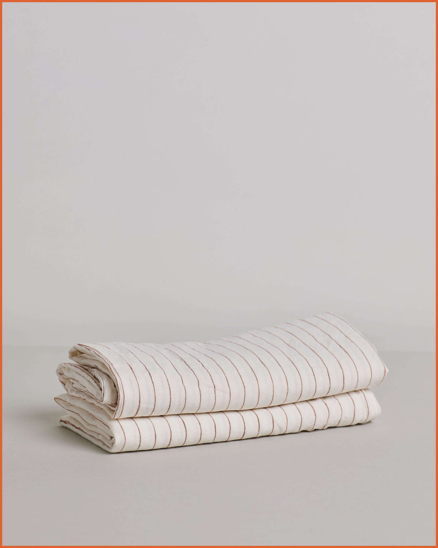 PILLOW SLIP SET · GINGER STRIPE