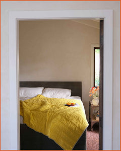 THE QUILTED SLEEPING BAG · LEMON & BUTTER YELLOW ·