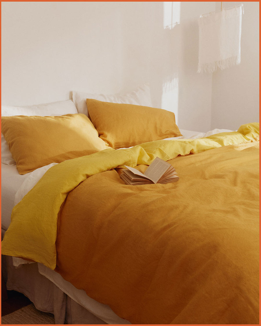 DUVET SET · MARIGOLD & LEMON YELLOW ·