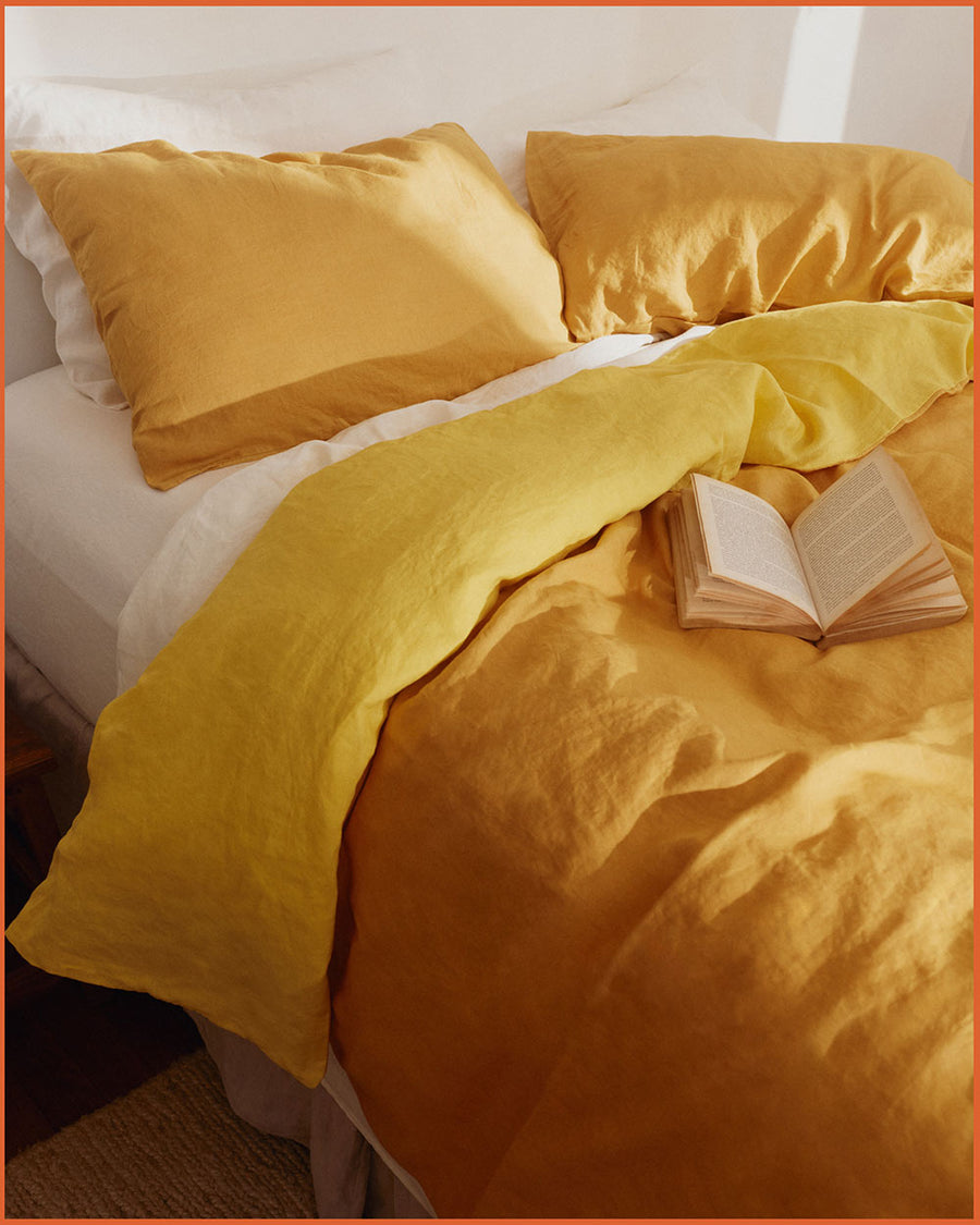 DUVET SET · MARIGOLD & LEMON YELLOW ·