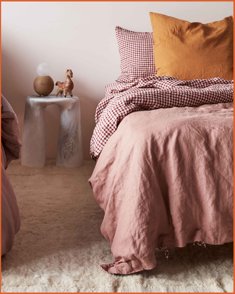 DUVET SET · ROSE & MULBERRY GINGHAM · KIDS ·