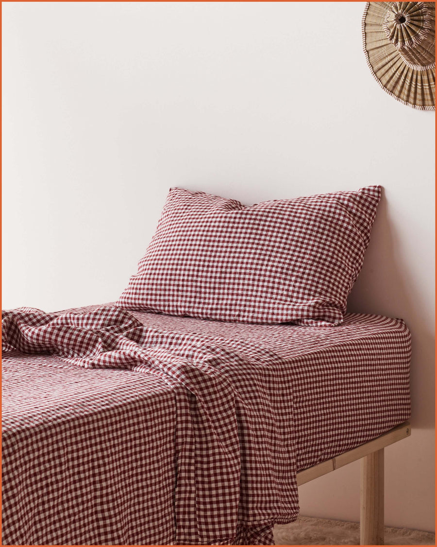SHEET SET · MULBERRY GINGHAM · KIDS