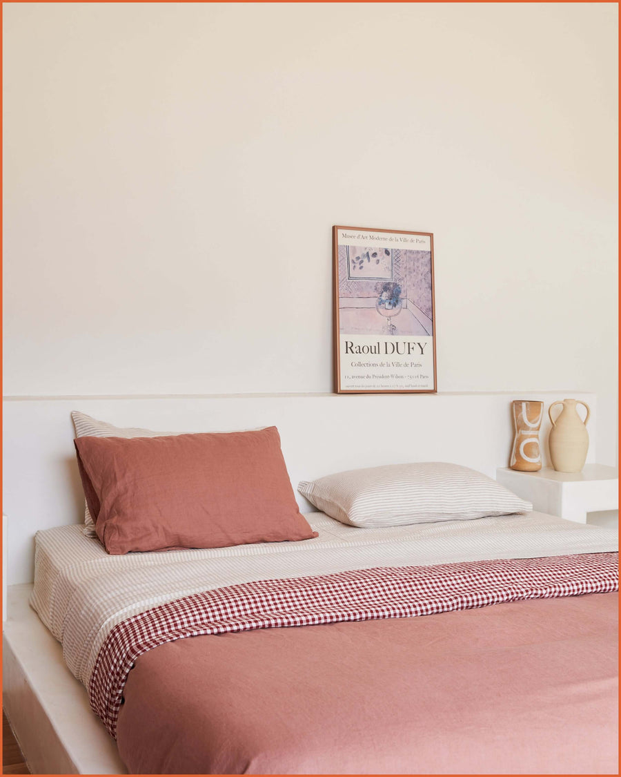 DUVET SET · ROSE & MULBERRY GINGHAM ·