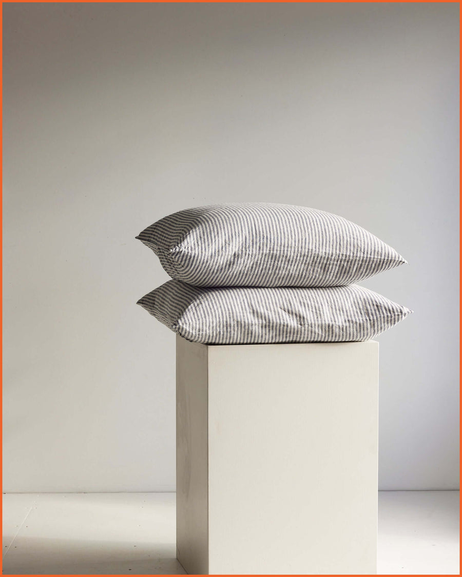 EUROPEAN PILLOW SLIP SET · POOL STRIPE