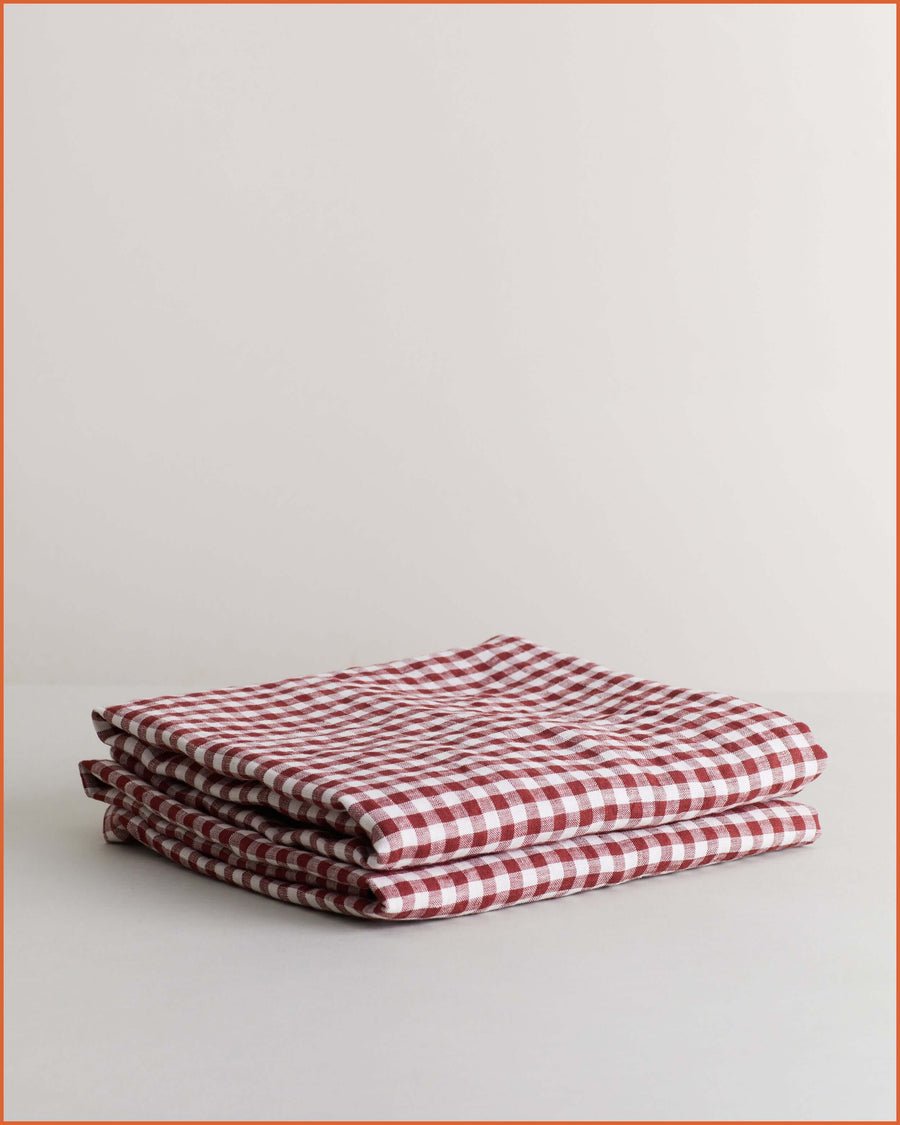 EUROPEAN PILLOW SLIP SET · MULBERRY GINGHAM