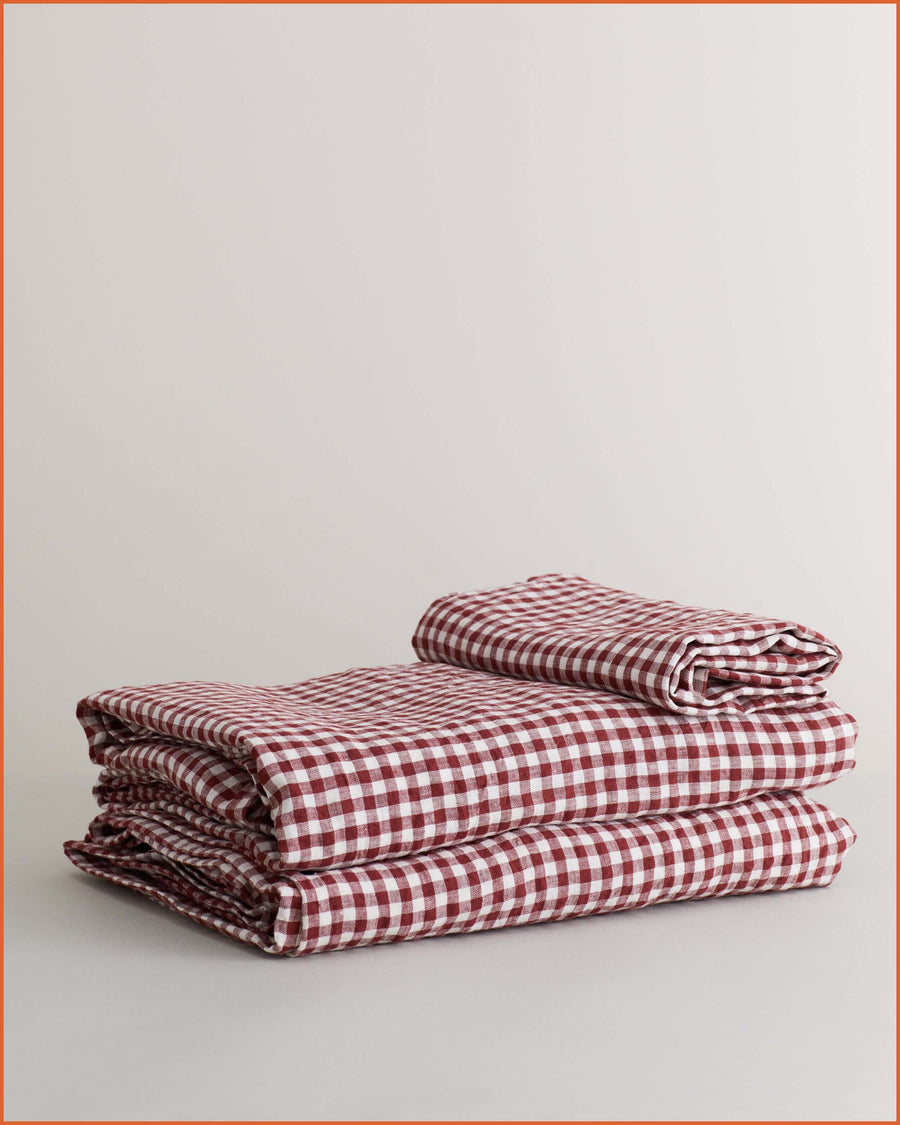 SHEET SET · MULBERRY GINGHAM · KIDS